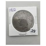 1922 Peace Silver Dollar Coin