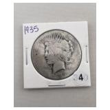 1935 Peace Silver Dollar Coin