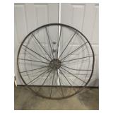 LARGE METAL WAGON WHEEL