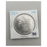 1881 O UNC Morgan Silver Dollar Coin