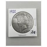 1922 Peace Silver Dollar Coin