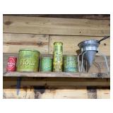GROUP OF ANTIQUE TINS