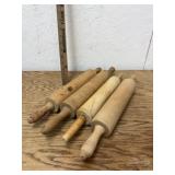 4 WOODEN ROLLING PINS