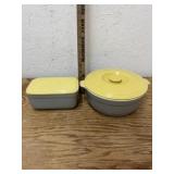 2 GENERAL ELECTRIC REFRIDGERATOR DISHES