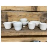 GROUP OF MILK GLASS DISHES