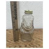 ANTIQUE GRAPETTE CLOWN BOTTLE WITH LID