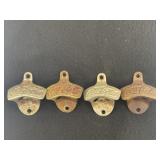 4 ANTIQUE BOTTLE OPENERS