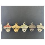 5 ANTIQUE BOTTLE OPENERS