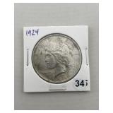 1924 Peace Silver Dollar Coin