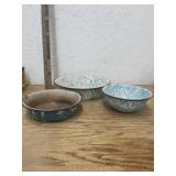 3 ENAMELWARE BOWLS