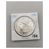 1900 UNC Morgan Silver Dollar Coin