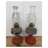 2 ANTIQUE OIL LAMPS