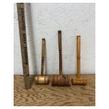 3 WOODEN GAVELS