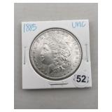 1885 UNC Morgan Silver Dollar Coin