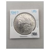 1904 UNC Morgan Silver Dollar Coin