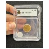 1911 IGC - Genuine 2 & 1/2 Dollar Gold Coin