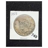 1923 Peace Silver Dollar Coin