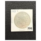 1922 S Peace Silver Dollar Coin