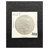 1922 S Peace Silver Dollar Coin
