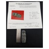 Miniature Axe with Thomas Mathews COA from Fayette