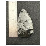Obsidian Blade Indian Artifact Arrowhead