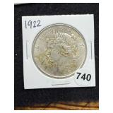 1922 Peace Silver Dollar Coin