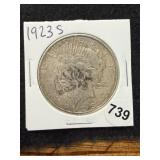 1923 S Peace Silver Dollar Coin