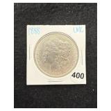 1888 UNC Morgan Silver Dollar Coin