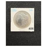 1886 UNC Morgan Silver Dollar Coin