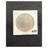 1896 UNC Morgan Silver Dollar Coin