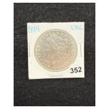 1889 UNC Morgan Silver Dollar Coin