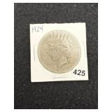 1924 Peace Silver Dollar Coin