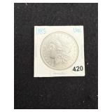 1885 UNC Morgan Silver Dollar Coin