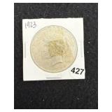 1923 Peace Silver Dollar Coin