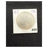 1921 UNC Morgan Silver Dollar Coin