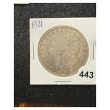 1921 Morgan Silver Dollar Coin