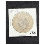 1925 S Peace Silver Dollar Coin