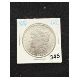 1886 UNC Morgan Silver Dollar Coin