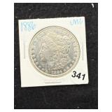 1886 UNC Morgan Silver Dollar Coin