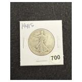 1941 S Walking Liberty Half Dollar Silver Coin