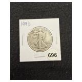 1943 Walking Liberty Half Dollar Silver Coin