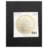 1879 UNC Morgan Silver Dollar Coin