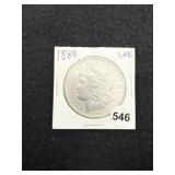 1889 UNC Morgan Silver Dollar Coin