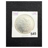 1889 UNC Morgan Silver Dollar Coin