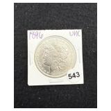1896 UNC Morgan Silver Dollar Coin