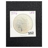 1896 UNC Morgan Silver Dollar Coin