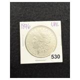 1896 UNC Morgan Silver Dollar Coin