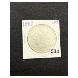 1882 UNC Morgan Silver Dollar Coin
