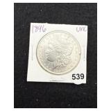 1896 UNC Morgan Silver Dollar Coin
