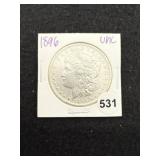 1896 UNC Morgan Silver Dollar Coin